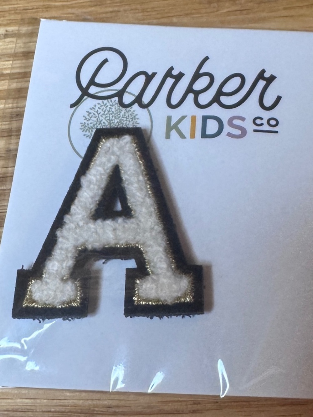 New Parker Kids Co Patch Letter "A" 1 1/2 In DIY Sewing Embroidered Patch Cute